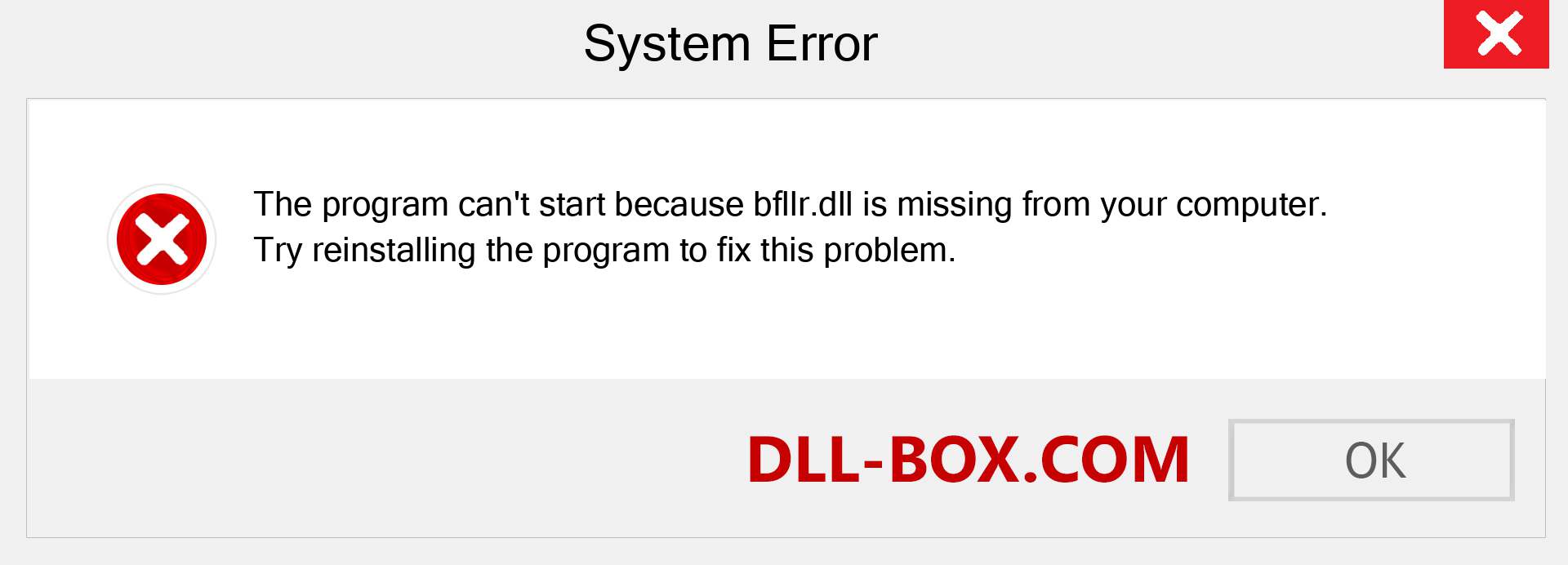  bfllr.dll file is missing?. Download for Windows 7, 8, 10 - Fix  bfllr dll Missing Error on Windows, photos, images